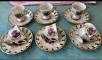 Porselein Mocca Kopjes Vintage Lusterware set 6 x, Ophalen of Verzenden, Zo goed als nieuw, Porselein, Kop en/of schotel