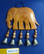 HOUTEN OLIFANT MET BELLEN * India *, Verzenden