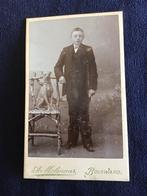 CDV, Jongen met hond, A. Molenaar, Bolsward, Carte de Visite, Gebruikt, Foto, Ophalen of Verzenden, Voor 1940