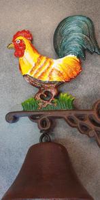 DEURBEL / HAAN/ GIETIJZER / bel 14 cm in doorsnee, Huis en tuin decoratie Marie, Nieuw, Info@huisentuindecoratiemarie.nl, Peize