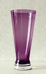 ALFRED TAUBE Vintage uit de jaren "70 glazen vaas in paars, Gebruikt, Overige kleuren, Ophalen of Verzenden, Glas