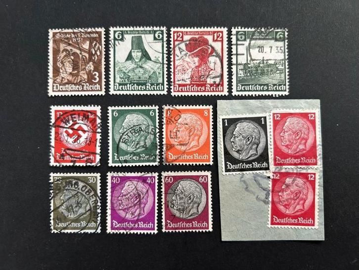 Serie postzegels Duitse rijk uitgave 1934, 1935, Postzegels en Munten, Postzegels | Europa | Duitsland, Gestempeld, Duitse Keizerrijk