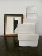 Mid century modern vaas vase wit designvaas vintage, Huis en Inrichting, Woonaccessoires | Krantenbakken en Lectuurbakken, Ophalen of Verzenden