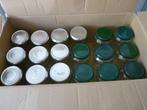 18 glazen pot met schroefdeksel inmaak jam bewaar, Ophalen of Verzenden, Zo goed als nieuw, Glas, Pot, Bus of Blik