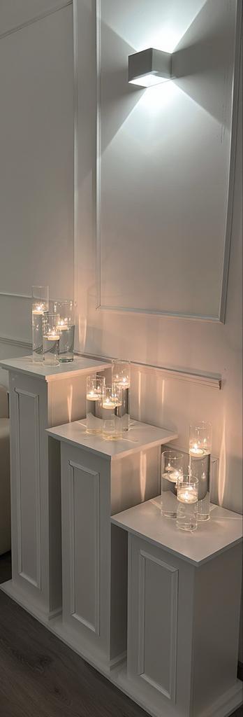 3 witte zuilen te huur, Huis en Inrichting, Woonaccessoires | Zuilen en Pilaren, Nieuw, Ophalen