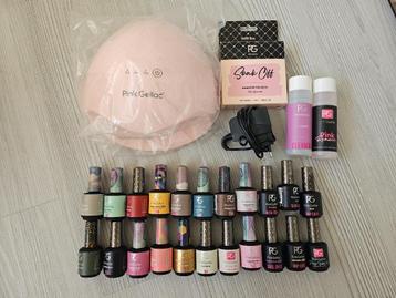 Pink Gellac Set - 22 gellakjes + prep/verzorging + UV lamp beschikbaar voor biedingen