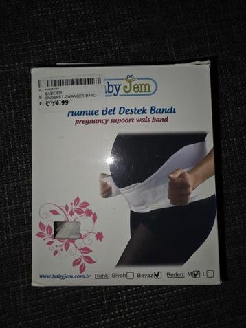 Zo goed als nieuwe witte zwangerschaps buikband maat M beschikbaar voor biedingen