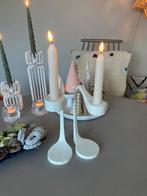 Ikea monika mulder vintage kandelaars, Huis en Inrichting, Woonaccessoires | Kandelaars en Kaarsen, Gebruikt, Wit, Ophalen of Verzenden