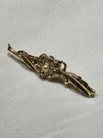 Gouden Broche met Parel en Strass, Ophalen of Verzenden, Zo goed als nieuw, Met parel, Goud
