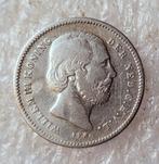 25 Cent 1890 B, Postzegels en Munten, Munten | Nederland, Koning Willem III, Verzenden, Zilver, 25 cent