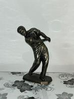 Standbeeld van een Bronze man die golft, Antiek en Kunst, Ophalen of Verzenden, Brons