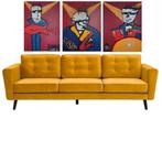 GROOT DRIELUIK HERMAN BROOD STIJL, Antiek en Kunst, Kunst | Schilderijen | Modern, Ophalen of Verzenden