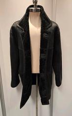 Zwarte parka lammy coat - heren maat XL - lamsleer lamsvacht, Kleding | Heren, Ophalen of Verzenden, Zo goed als nieuw, Maat 56/58 (XL)