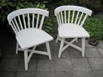 2 hele zware brede witte stoelen heel stevig, Ophalen, Gebruikt, Wit