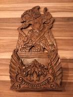 Javaans houten krantenhouder voor aan de muur., Antiek en Kunst, Ophalen of Verzenden