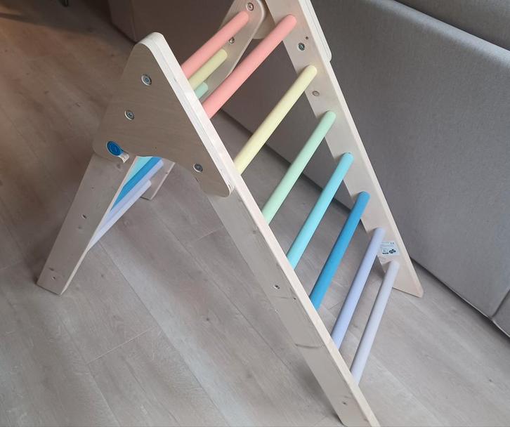 Houten klimrek met doek voor huis, Kinderen en Baby's, Speelgoed | Houten speelgoed, Zo goed als nieuw, Overige typen, Ophalen of Verzenden