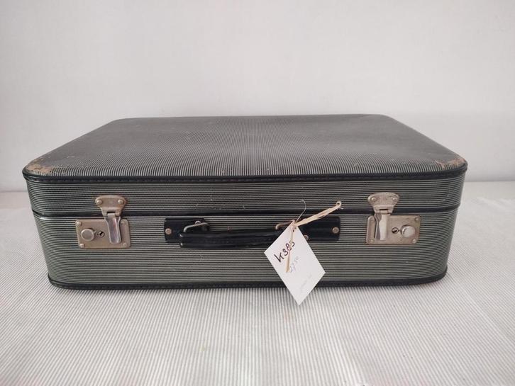 K383 VINTAGE jaren  60 koffer van geperst karton, Sieraden, Tassen en Uiterlijk, Koffers, Gebruikt, Overige materialen, 50 tot 60 cm