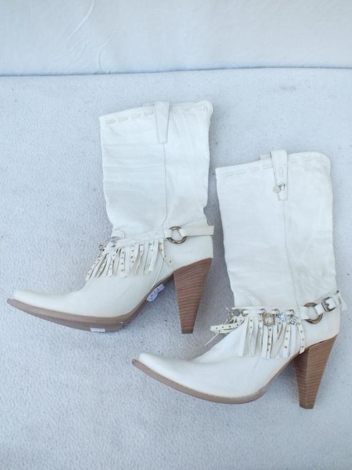 Toffe hoge cremekleurige leren laarzen. Mt 39. Merk tango it, Kleding | Dames, Schoenen, Zo goed als nieuw, Hoge laarzen, Wit