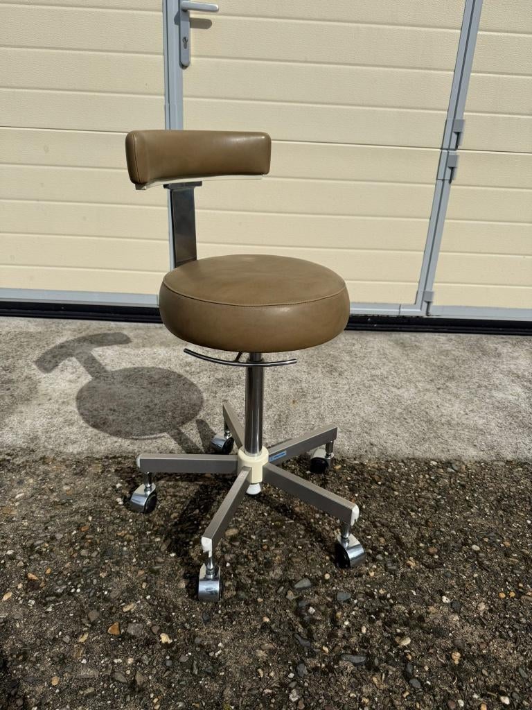 Mr Dental l Bruine Assistente / Tandarts stoel l Tandarts, Ophalen of Verzenden, Gebruikt