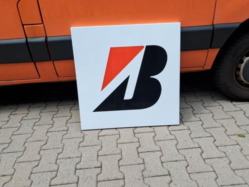 Bridgestone Logo emaille bord 80cm bij 80cm zeldzaam bord, Verzamelen, Merken en Reclamevoorwerpen, Gebruikt, Reclamebord, Ophalen
