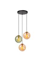 Lucide MONSARAZ hanglamp Ø 35 cm - 3xE27, Huis en Inrichting, Lampen | Hanglampen, Ophalen, Zo goed als nieuw, Glas, Minder dan 50 cm