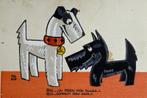 fr hond Fox en Schotse Terrier Scottish Terrier sign Pol Rab, Verzenden, 1920 tot 1940, Ongelopen, Overige thema's