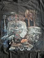 Wild T-shirt met koninklijke kat – UK maat Large, Zwart, Maat 42/44 (L), Ophalen of Verzenden, Korte mouw