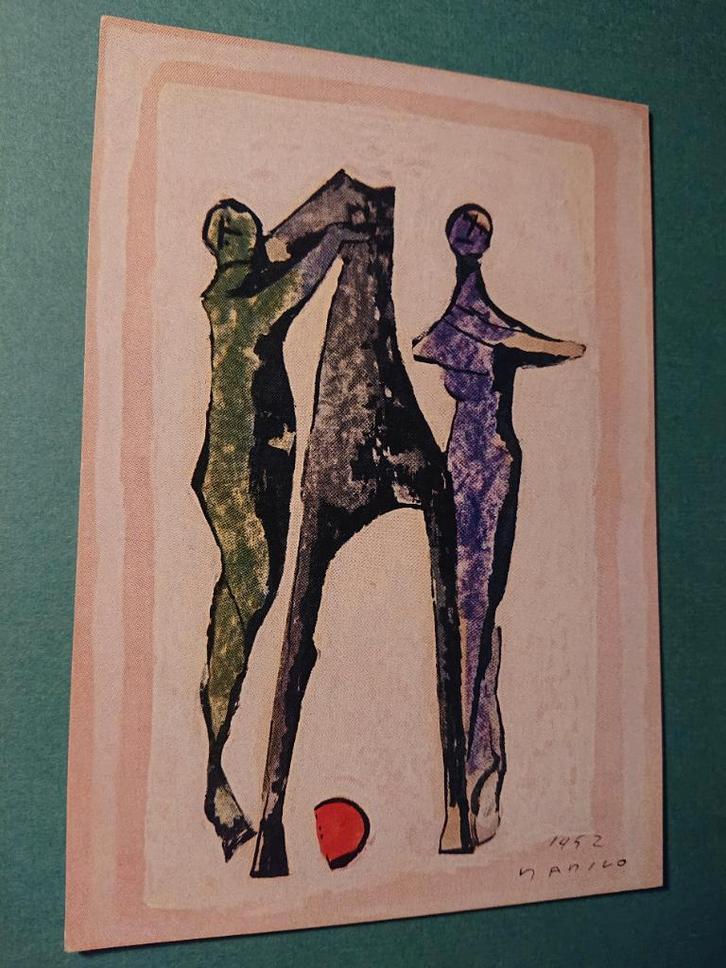 Kunstkaart Marino Marini Giocolieri, Verzamelen, Ansichtkaarten | Themakaarten, Ongelopen, 1960 tot 1980, Cultuur en Media, Ophalen of Verzenden