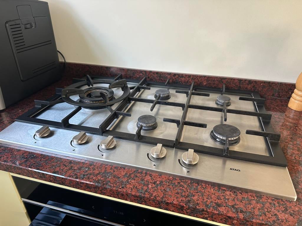 ATAG gasfornuis, Witgoed en Apparatuur, Kookplaten, Zo goed als nieuw, Inbouw, Gas, 5 kookzones of meer, Ophalen