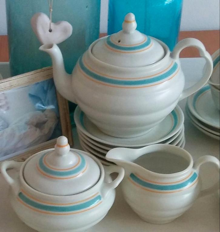 Mosa Theeservies Michlin 1930, Antiek en Kunst, Antiek | Servies compleet, Ophalen of Verzenden