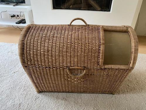 authentieke rieten reiswieg uit de jaren '40, Antiek en Kunst, Curiosa en Brocante, Ophalen of Verzenden