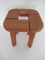vintage Fins houten krukje, jaren 60., Ophalen, Gebruikt, Hout