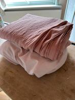 oude roze linnen dekbedhoes 1 pp plus molton, Huis en Inrichting, Slaapkamer | Beddengoed, Ophalen, Eenpersoons, Hoeslaken of Sloop