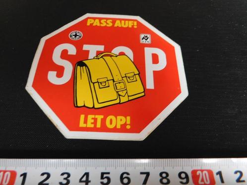sticker VVN   Pass auf !  Let  op !  STOP  schooltas *, Verzamelen, Stickers, Zo goed als nieuw, Bedrijf of Vereniging, Ophalen