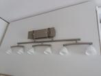 HANGLAMP 6 MELKGLAS KAPJES., Huis en Inrichting, Lampen | Hanglampen, Ophalen of Verzenden, Zo goed als nieuw, Glas, 50 tot 75 cm