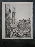 Domtoren met stadhuisbrug tekening, Antiek en Kunst, Ophalen