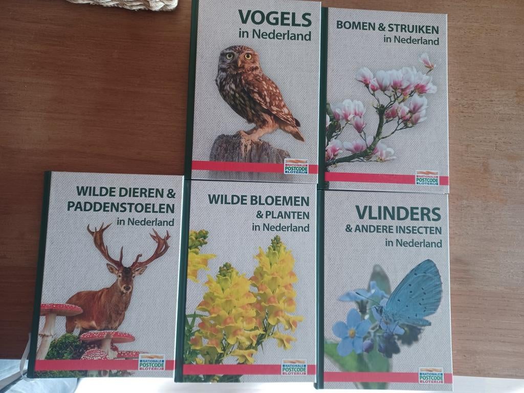 Boeken postcodeloterij  deel 1t/m 5, Ophalen, Nieuw, Natuur algemeen