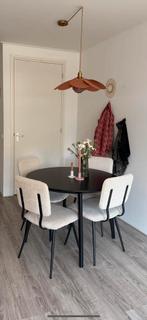 Eettafel + stoelen, Ophalen, Nieuw, Wit, Vier