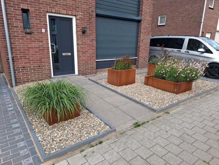 Mooie cortenstaal bloembakken! Scherpe prijzen!, Tuin en Terras, Bloembakken en Plantenbakken, Zo goed als nieuw, Metaal, Binnen