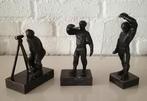 2 mooie beeldjes van brons van steigerbouwer en glaszetter, Antiek en Kunst, Ophalen of Verzenden