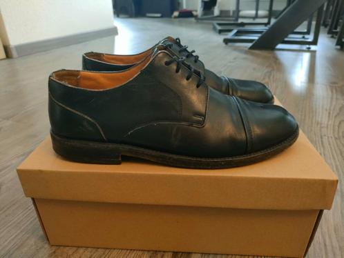 Van Lier herenschoenen – zwart leer – maat 41 - klassiek, Kleding | Heren, Schoenen, Zo goed als nieuw, Zwart, Ophalen of Verzenden