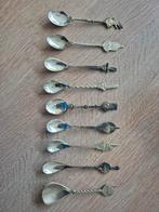 9 verzilverde lepeltjes Nederlandse steden/eilanden, Antiek en Kunst, Ophalen of Verzenden