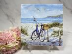 Ambiente knutsel servetten fiets op het strand nr 476, Ophalen of Verzenden, Nieuw, Materiaal