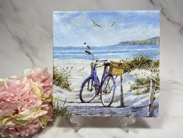 Ambiente knutsel servetten fiets op het strand nr 476 beschikbaar voor biedingen