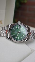 Rolex Datejust Groen 41mm, Staal, Polshorloge, Nieuw, Ophalen of Verzenden