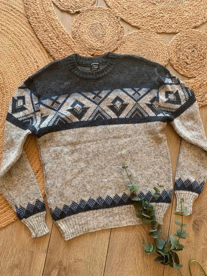 Marco Douah wollen trui S bohemian wool jumper, Kleding | Heren, Truien en Vesten, Zo goed als nieuw, Maat 46 (S) of kleiner, Grijs