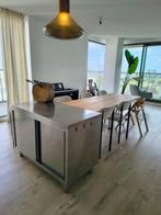 RVS keukenblok met schuifdeuren, Huis en Inrichting, Keuken | Keukenelementen, Ophalen, 100 tot 150 cm, Zo goed als nieuw, Minder dan 100 cm