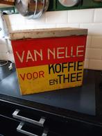 Grote Van Nelle kist van blik voor koffie en thee.  1950S, Overige merken, Gebruikt, Ophalen of Verzenden, Koffie