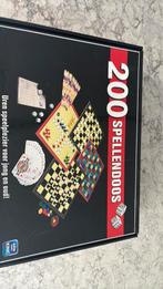 Spellendoos 200 spellen, Hobby en Vrije tijd, Gezelschapsspellen | Bordspellen, Ophalen of Verzenden, Zo goed als nieuw, King.