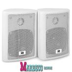 Luidspreker set, Speaker set, passief 4 inch wit, Overige merken, 60 tot 120 watt, Info@marbeco.nl, Front, Rear of Stereo speakers